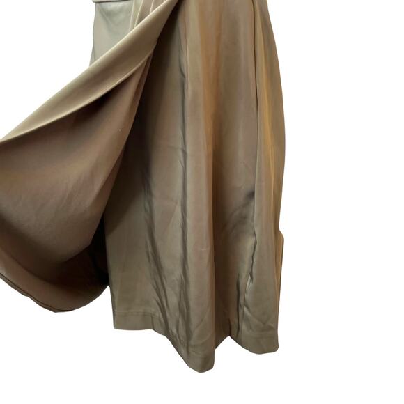 BANANA REPUBLIC Chiffon Cocktail Dress in Olive Green Size 6 - Picture 6 of 13